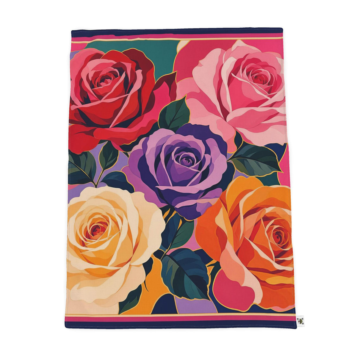 Bold Rose Luxury Cotton Throw