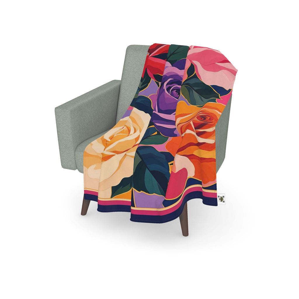 Bold Rose Luxury Cotton Throw