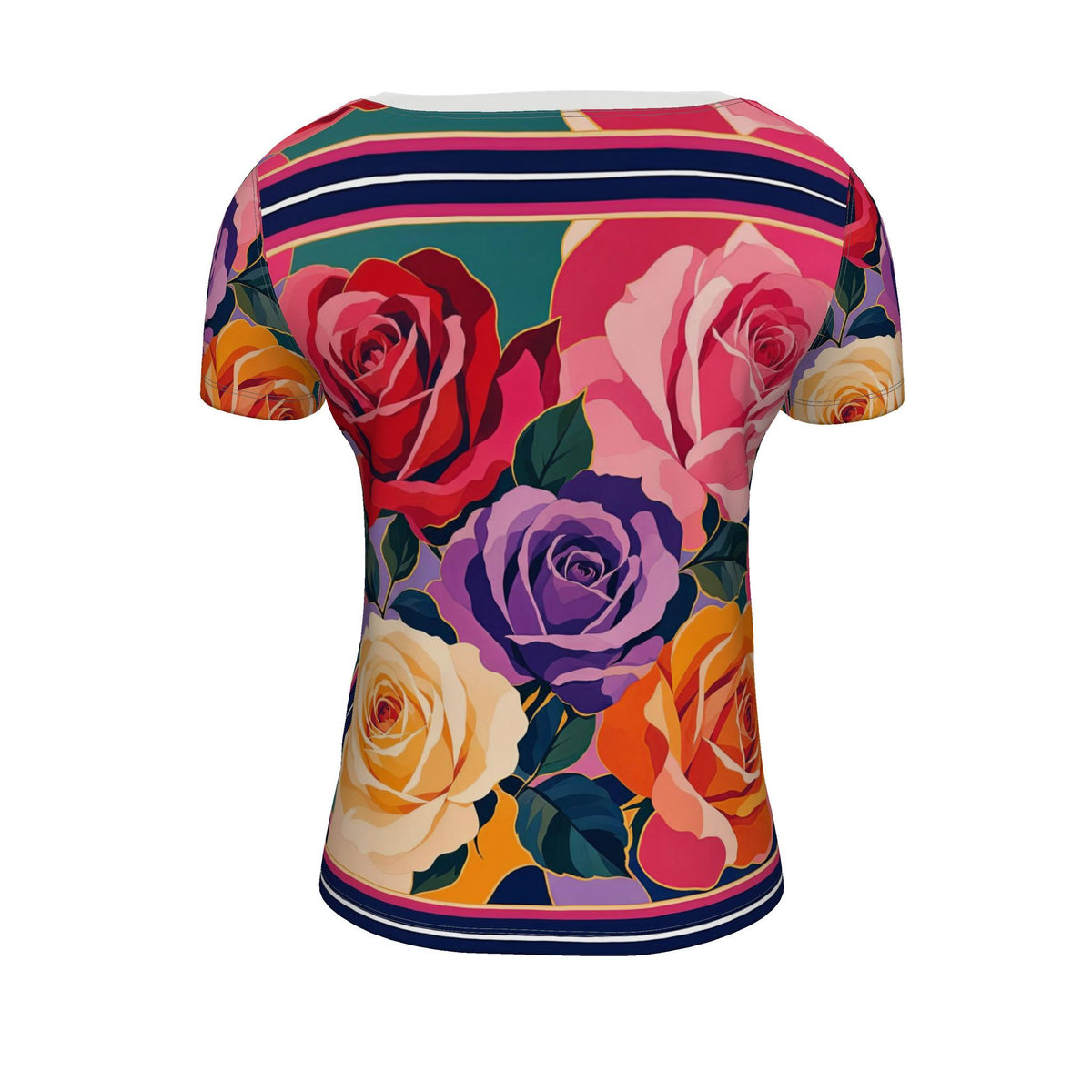 Bold Rose Ladies Scoop Neck T-Shirt