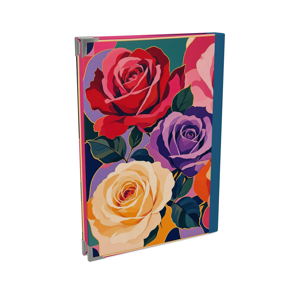 Bold Rose Handmade Journal Blue
