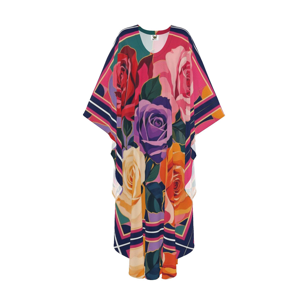 Bold Rose Kaftan No Waist Tie