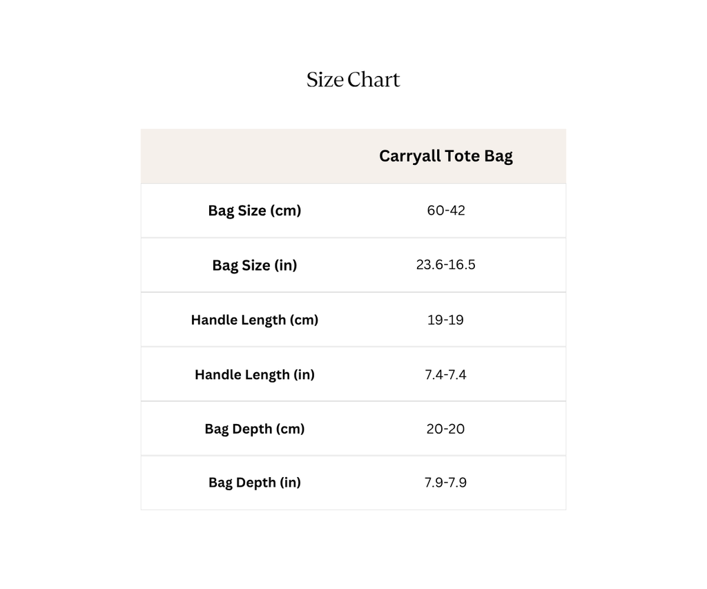 SIZE-Carryall Tote Bag