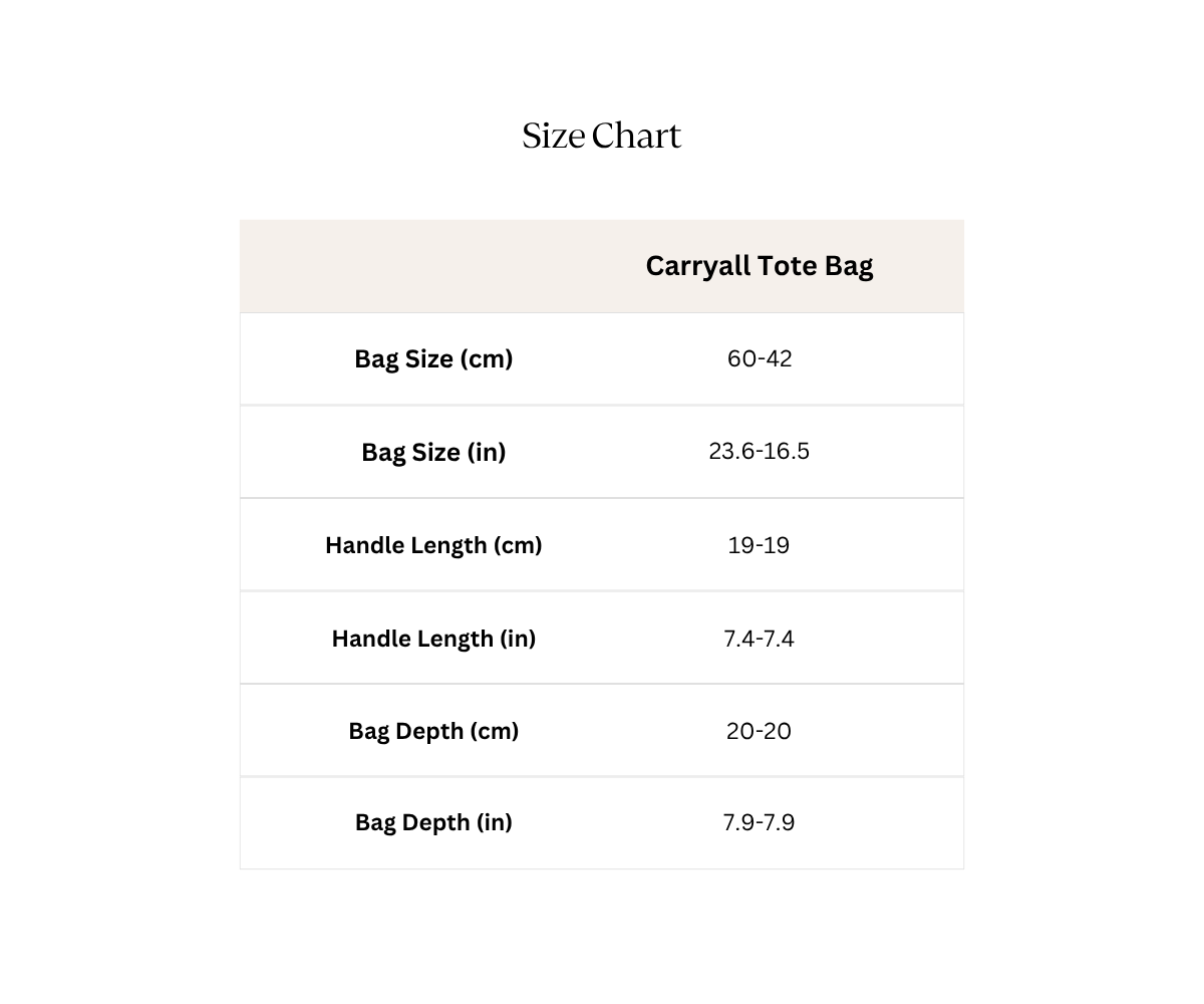 SIZE-Carryall Tote Bag